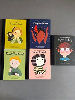 Little People, BIG DREAMS: set Stephen Hawking, Jane Goodall, Coco Chanel, etc